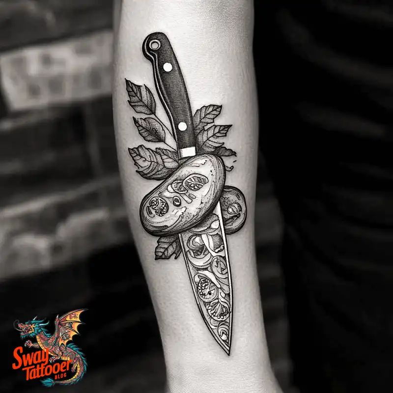100 Chef Knife Tattoo Designs – Carving Passion into Skin 100 chef knife tattoo