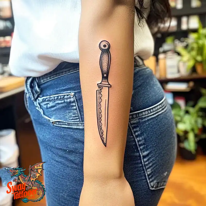 100 Chef Knife Tattoo Designs – Carving Passion into Skin 65 chef knife tattoo
