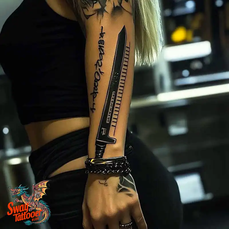 100 Chef Knife Tattoo Designs – Carving Passion into Skin 64 chef knife tattoo