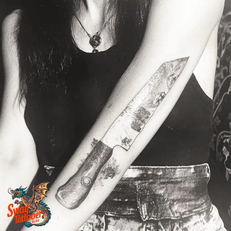 100 Chef Knife Tattoo Designs – Carving Passion into Skin 57 chef knife tattoo