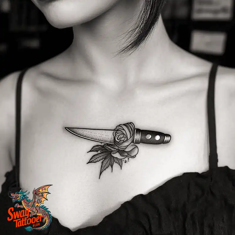 100 Chef Knife Tattoo Designs – Carving Passion into Skin 55 chef knife tattoo