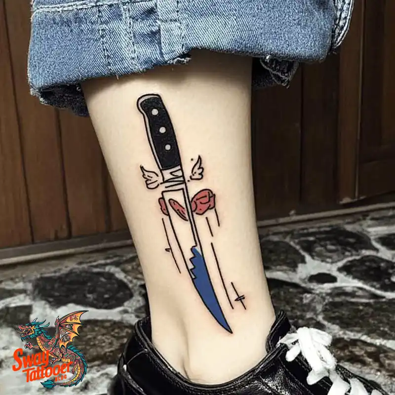 100 Chef Knife Tattoo Designs – Carving Passion into Skin 49 chef knife tattoo