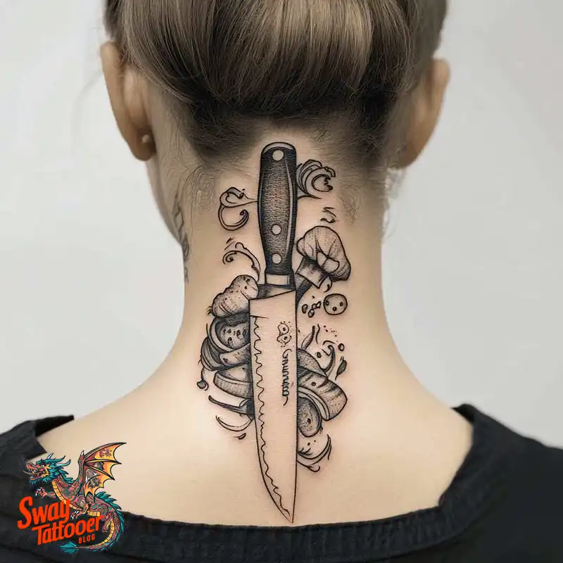 100 Chef Knife Tattoo Designs – Carving Passion into Skin 50 chef knife tattoo