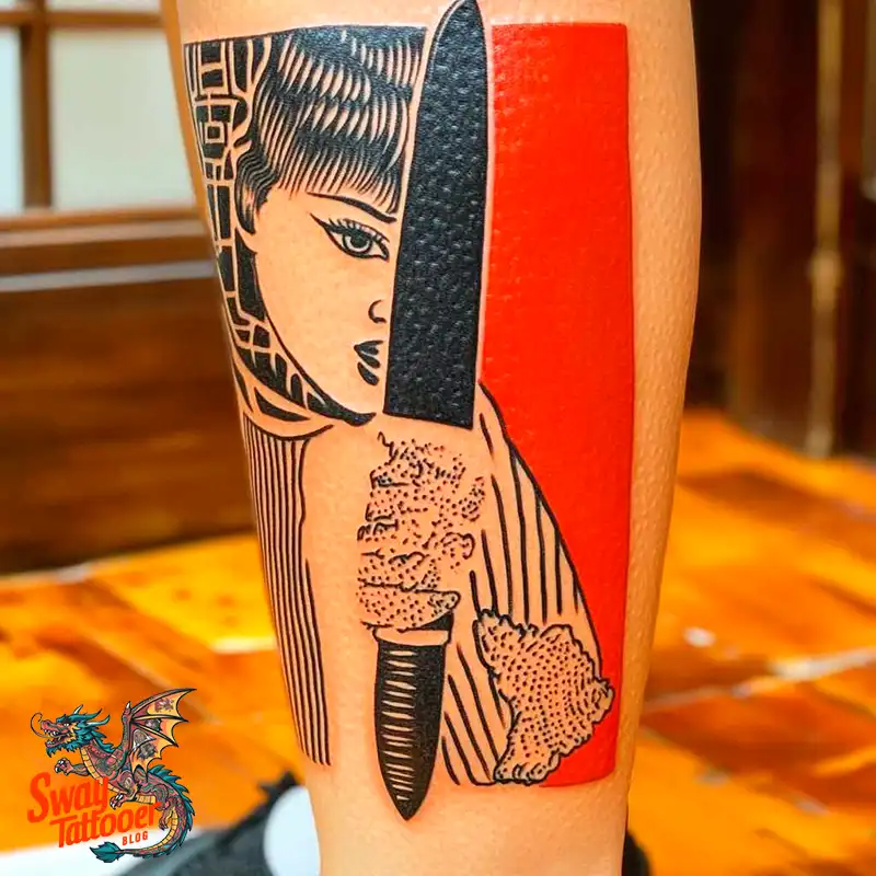 100 Chef Knife Tattoo Designs – Carving Passion into Skin 48 chef knife tattoo