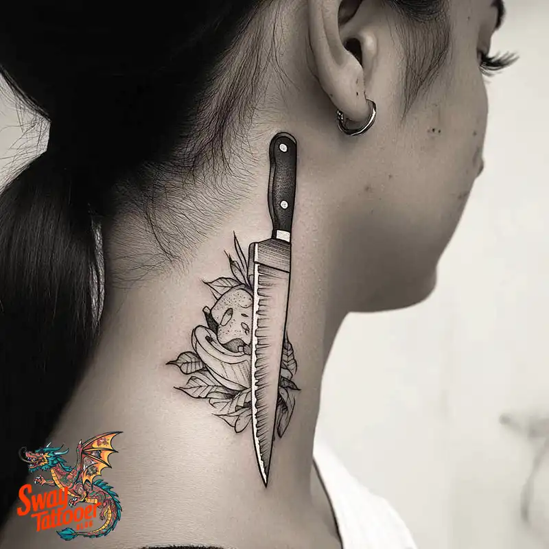100 Chef Knife Tattoo Designs – Carving Passion into Skin 42 chef knife tattoo