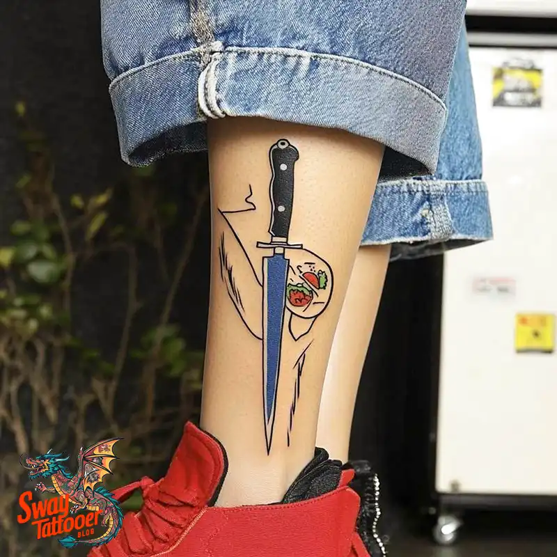 100 Chef Knife Tattoo Designs – Carving Passion into Skin 40 chef knife tattoo