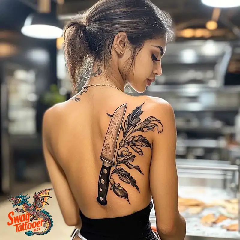 100 Chef Knife Tattoo Designs – Carving Passion into Skin 39 chef knife tattoo
