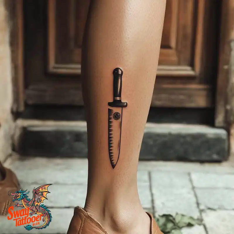100 Chef Knife Tattoo Designs – Carving Passion into Skin 34 chef knife tattoo