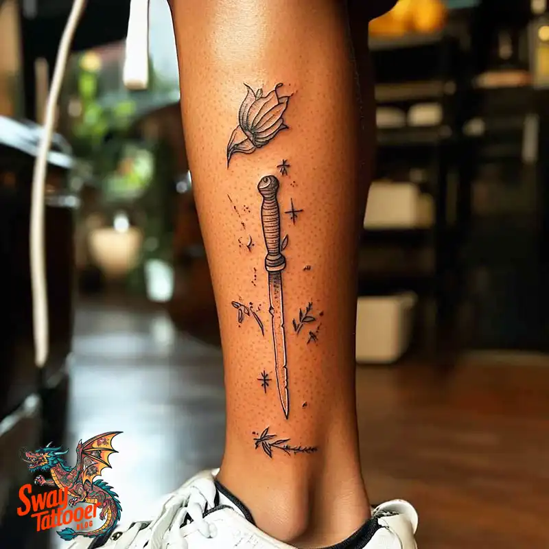 100 Chef Knife Tattoo Designs – Carving Passion into Skin 33 chef knife tattoo