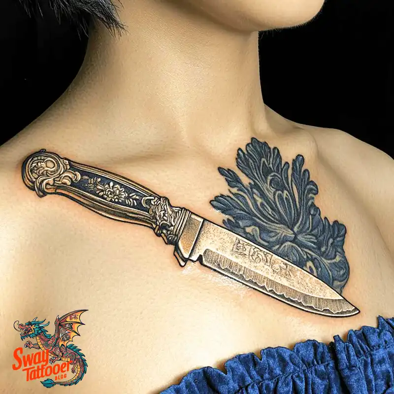 100 Chef Knife Tattoo Designs – Carving Passion into Skin 32 chef knife tattoo