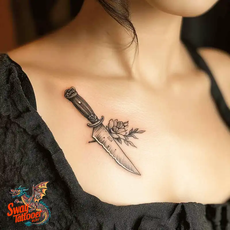 100 Chef Knife Tattoo Designs – Carving Passion into Skin 26 chef knife tattoo