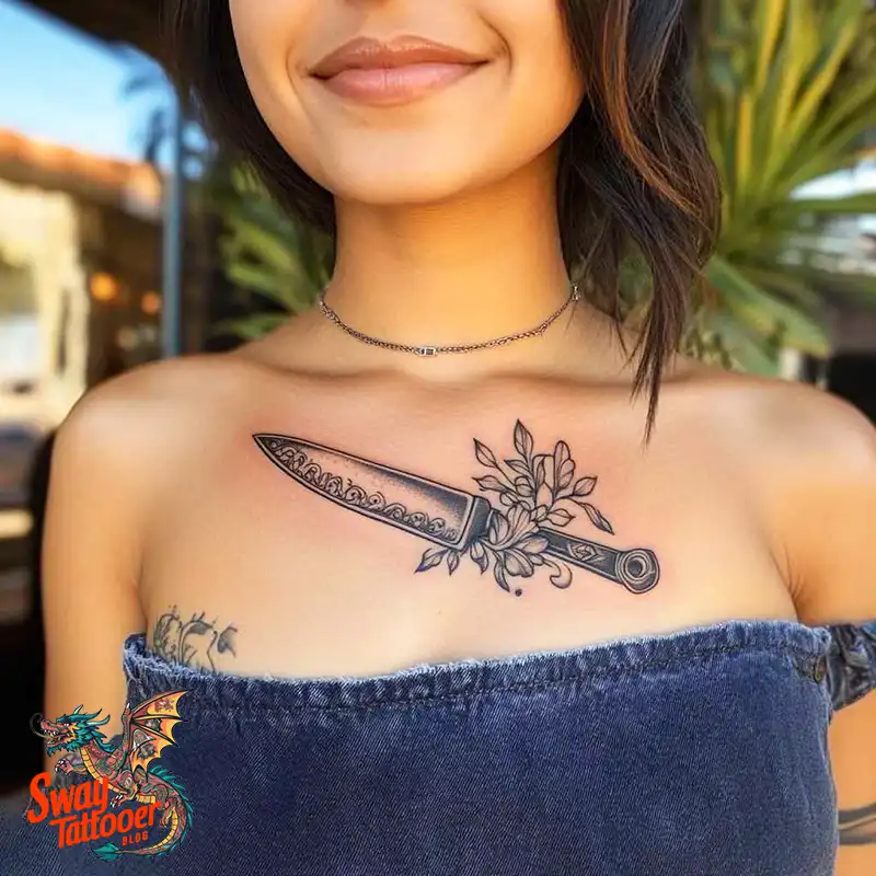 100 Chef Knife Tattoo Designs – Carving Passion into Skin 27 chef knife tattoo