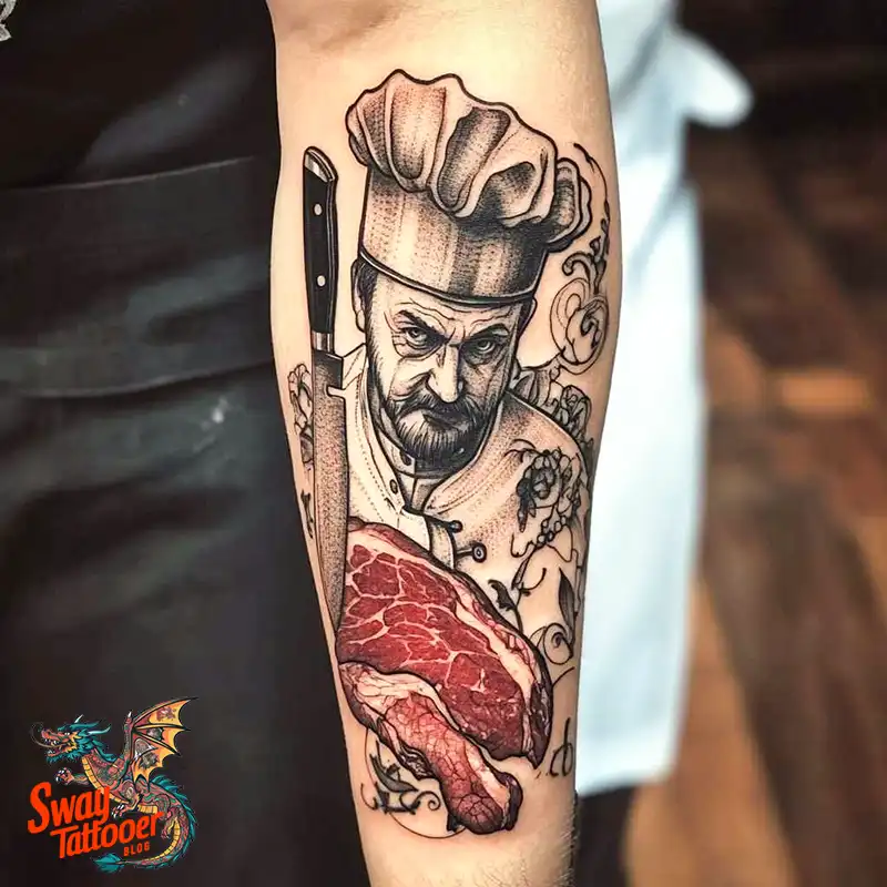 100 Chef Knife Tattoo Designs – Carving Passion into Skin 96 chef knife tattoo