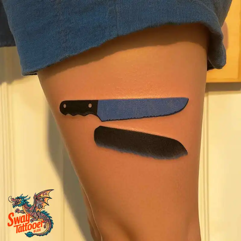 100 Chef Knife Tattoo Designs – Carving Passion into Skin 19 chef knife tattoo