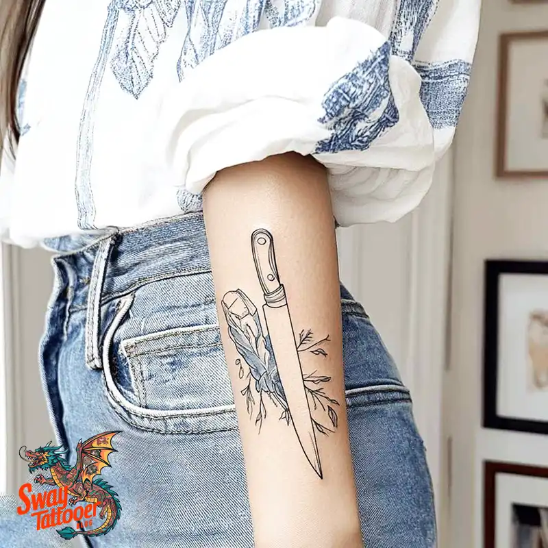 100 Chef Knife Tattoo Designs – Carving Passion into Skin 16 chef knife tattoo