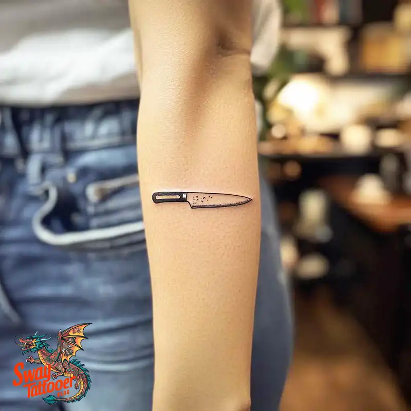100 Chef Knife Tattoo Designs – Carving Passion into Skin 13 chef knife tattoo
