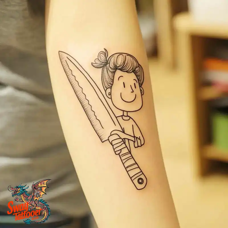 100 Chef Knife Tattoo Designs – Carving Passion into Skin 12 chef knife tattoo