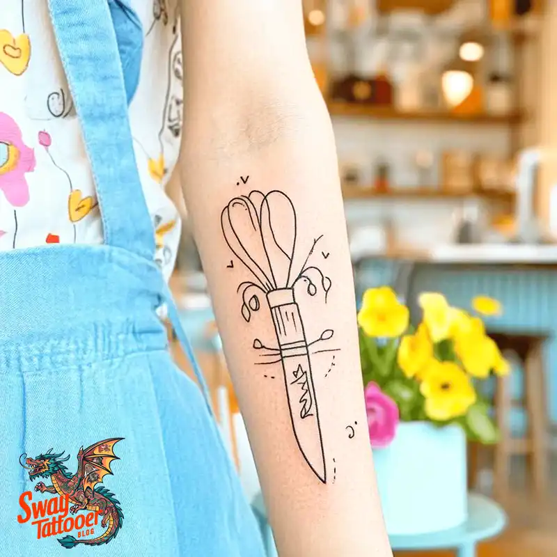 100 Chef Knife Tattoo Designs – Carving Passion into Skin 11 chef knife tattoo