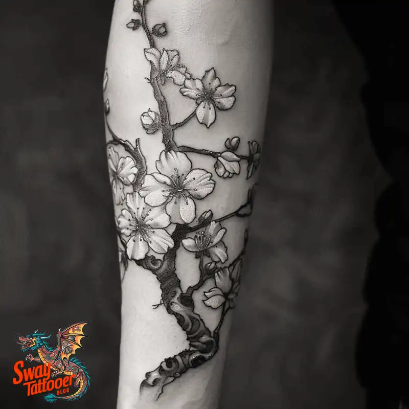 200 Cherry Blossom Tattoo Designs: Symbolism and Artistry 170 Cherry Blossom Tattoo
