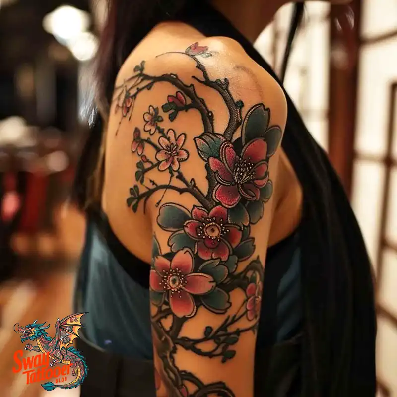200 Cherry Blossom Tattoo Designs: Symbolism and Artistry 80 Cherry Blossom Tattoo