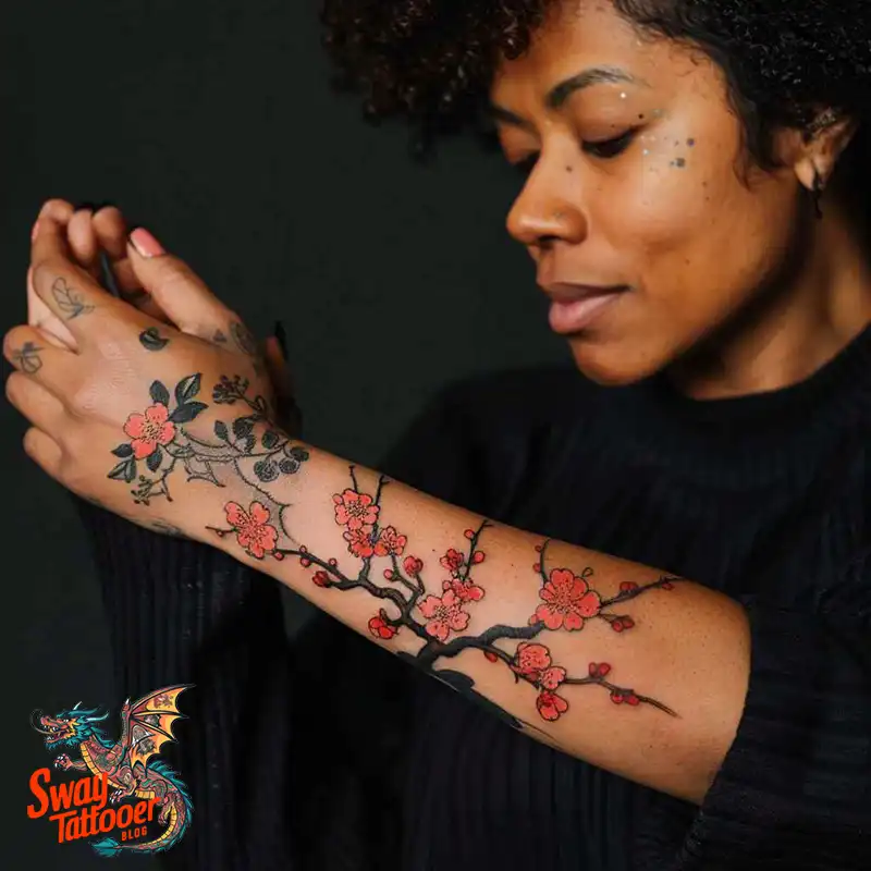 200 Cherry Blossom Tattoo Designs: Symbolism and Artistry 57 Cherry Blossom Tattoo