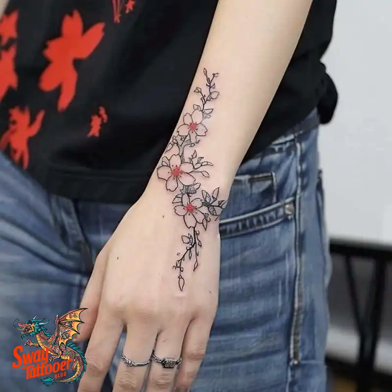200 Cherry Blossom Tattoo Designs: Symbolism and Artistry 20 Cherry Blossom Tattoo