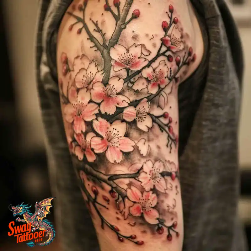 200 Cherry Blossom Tattoo Designs: Symbolism and Artistry 168 Cherry Blossom Tattoo