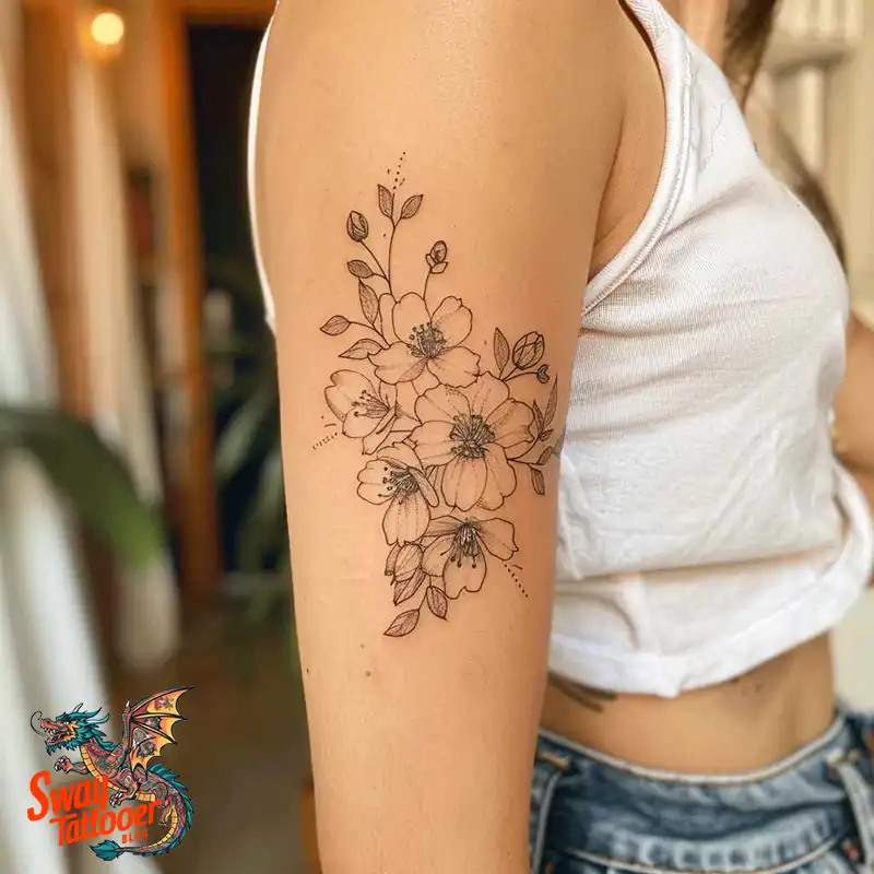 200 Cherry Blossom Tattoo Designs: Symbolism and Artistry 166 Cherry Blossom Tattoo