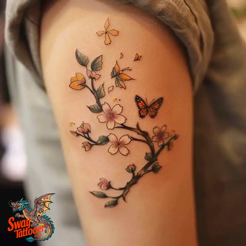 200 Cherry Blossom Tattoo Designs: Symbolism and Artistry 173 Cherry Blossom Tattoo