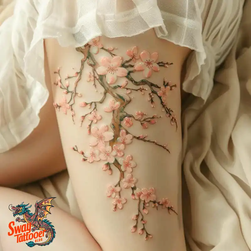 200 Cherry Blossom Tattoo Designs: Symbolism and Artistry 148 Cherry Blossom Tattoo