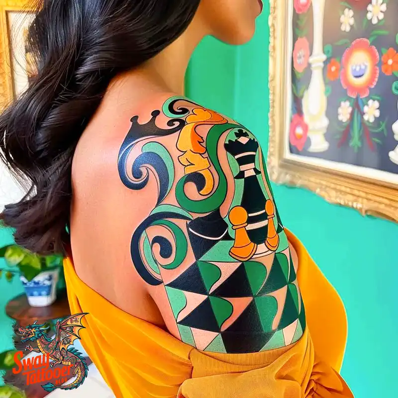 100 Chess Tattoo Designs – Strategy, Symbolism & Skin Art 76 Chess Tattoo