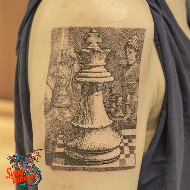100 Chess Tattoo Designs – Strategy, Symbolism & Skin Art 60 Chess Tattoo