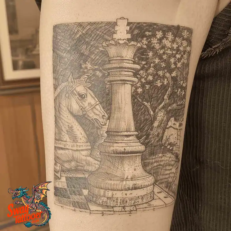 100 Chess Tattoo Designs – Strategy, Symbolism & Skin Art 58 Chess Tattoo