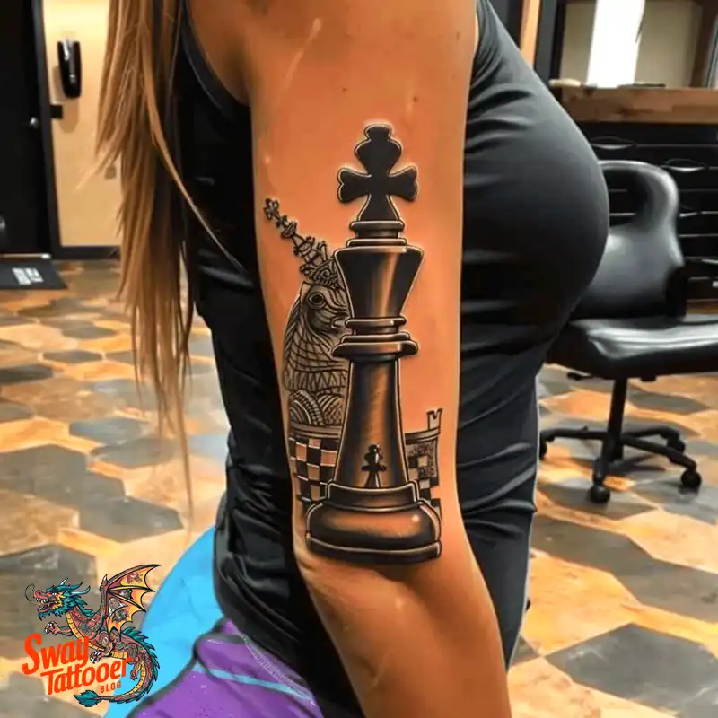 100 Chess Tattoo Designs – Strategy, Symbolism & Skin Art 45 Chess Tattoo