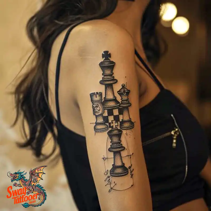 100 Chess Tattoo Designs – Strategy, Symbolism & Skin Art 17 Chess Tattoo