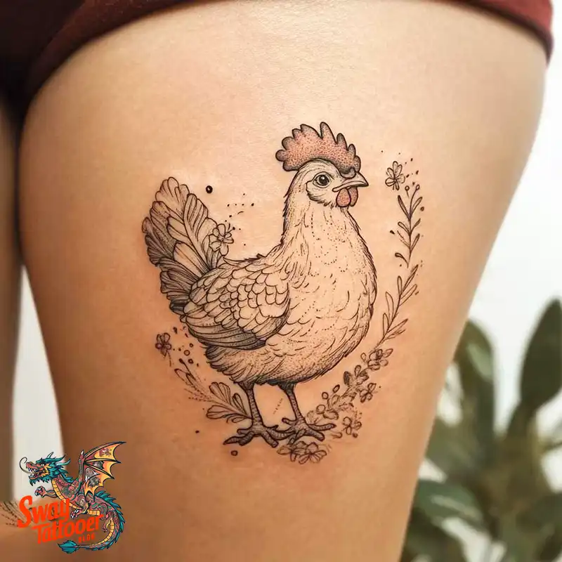 100 Chicken Tattoo Designs: Cluck-Worthy Ink Trends 78 Chicken Tattoo