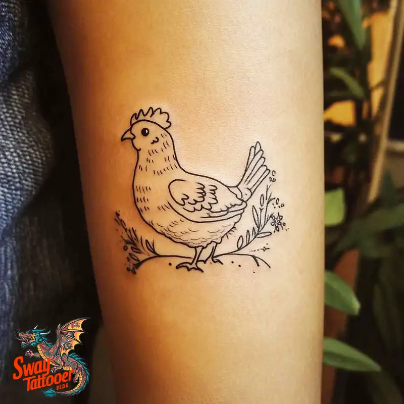 100 Chicken Tattoo Designs: Cluck-Worthy Ink Trends 75 Chicken Tattoo