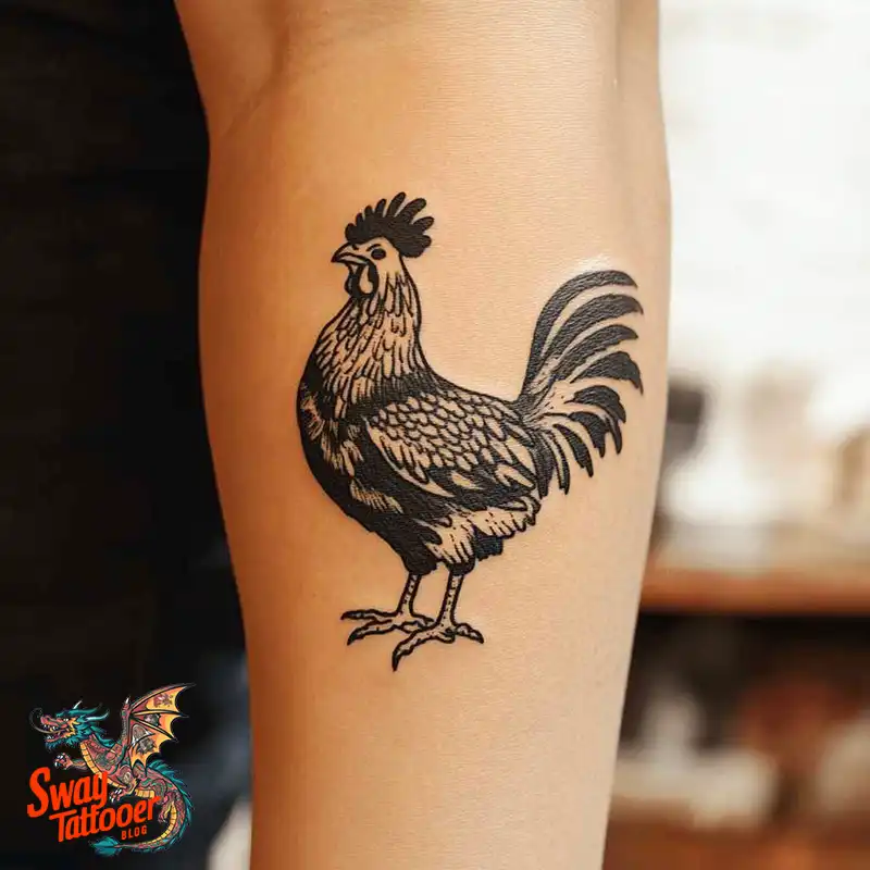 100 Chicken Tattoo Designs: Cluck-Worthy Ink Trends 72 Chicken Tattoo
