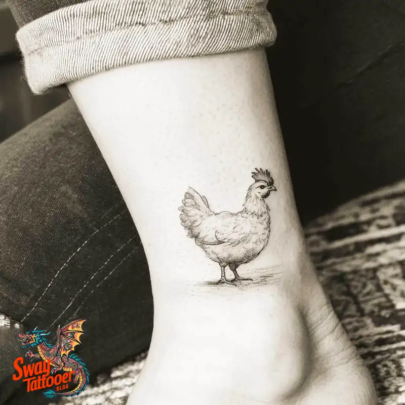100 Chicken Tattoo Designs: Cluck-Worthy Ink Trends 64 Chicken Tattoo
