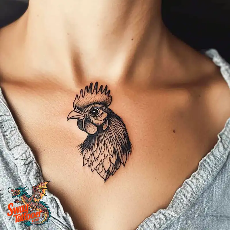 100 Chicken Tattoo Designs: Cluck-Worthy Ink Trends 59 Chicken Tattoo