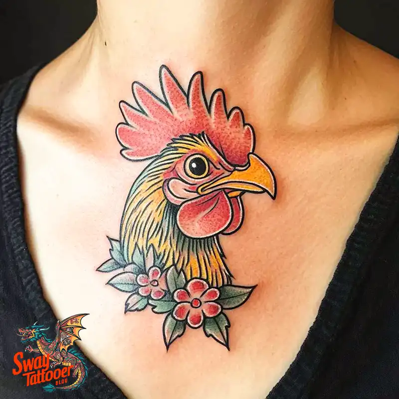 100 Chicken Tattoo Designs: Cluck-Worthy Ink Trends 86 Chicken Tattoo