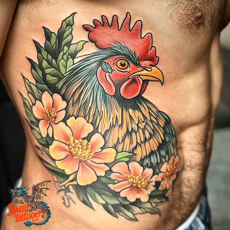 100 Chicken Tattoo Designs: Cluck-Worthy Ink Trends 83 Chicken Tattoo