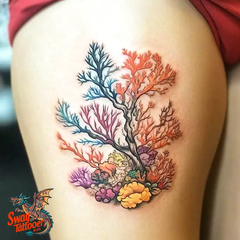 100 Coral Tattoo Designs – Ocean Magic Ink on Your Skin 103 Coral Tattoo