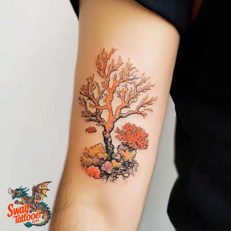 100 Coral Tattoo Designs – Ocean Magic Ink on Your Skin 93 Coral Tattoo