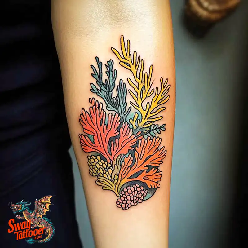 100 Coral Tattoo Designs – Ocean Magic Ink on Your Skin 92 Coral Tattoo