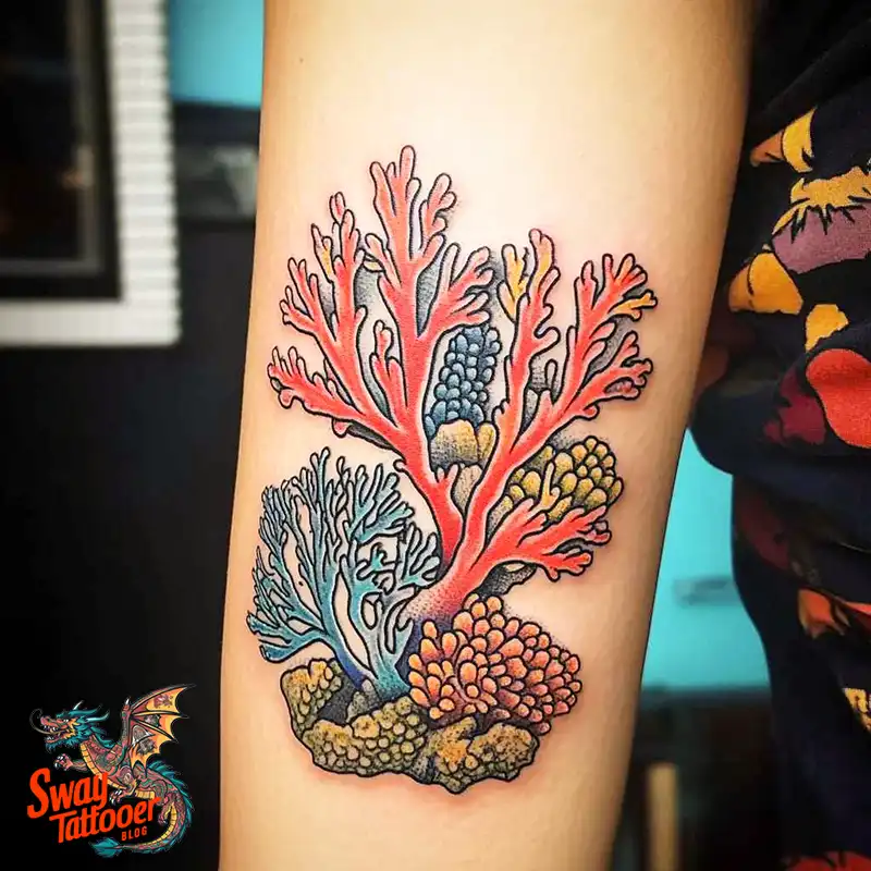 100 Coral Tattoo Designs – Ocean Magic Ink on Your Skin 91 Coral Tattoo