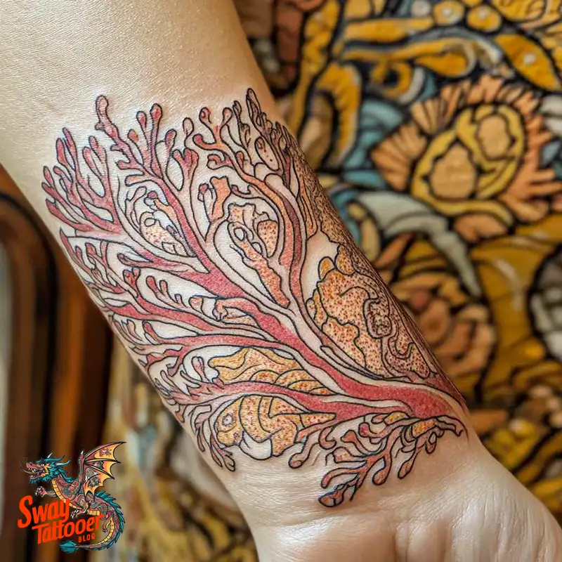 100 Coral Tattoo Designs – Ocean Magic Ink on Your Skin 32 Coral Tattoo