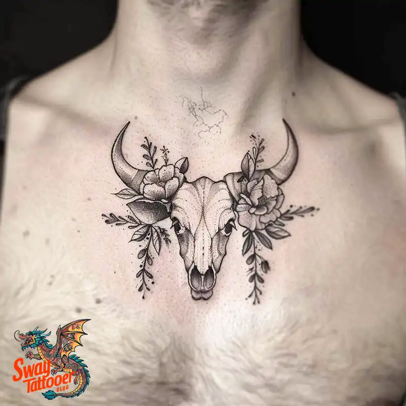 80 Bull Skull Tattoo Designs: Your Inner Strength & Spirit 65 Cow Skull Tattoo
