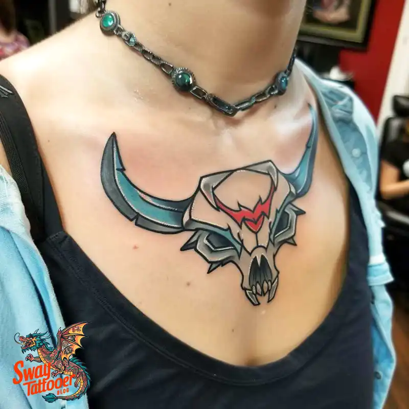 80 Bull Skull Tattoo Designs: Your Inner Strength & Spirit 53 Cow Skull Tattoo