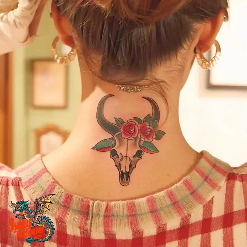 80 Bull Skull Tattoo Designs: Your Inner Strength & Spirit 49 Cow Skull Tattoo